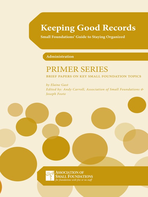 Title details for Keeping Good Records by Elaine Gast - Available